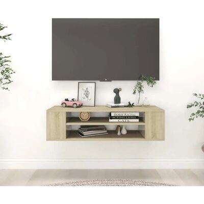 vidaXL Wandmontiertes TV-Sideboard Sonoma Eiche - 100x30x26.5 cm vidaXL Wandmontiertes TV-Sideboard Sonoma Eiche - 100x30x26.5 cm