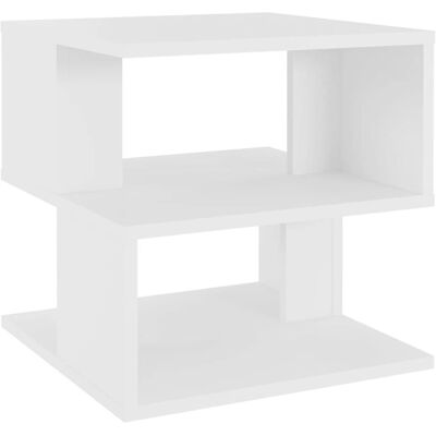 vidaXL 806292 Table d'appoint en bois aggloméré blanc - Table d'appoint - Publicité vidaXL 806292 Table d'appoint en bois aggloméré blanc - Table d'appoint - Publicité