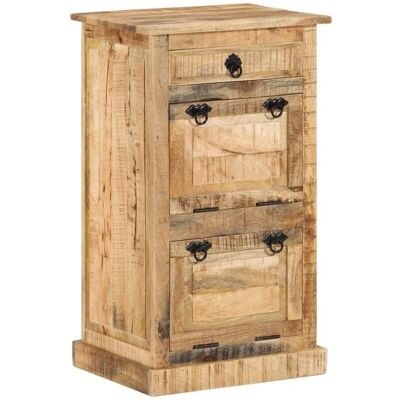 vidaXL Massives Mango Holz 4-stöckiger Schuhschrank mit Schublade vidaXL Massives Mango Holz 4-stöckiger Schuhschrank mit Schublade