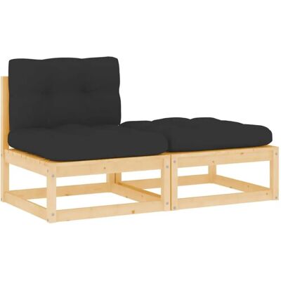 vidaXL Ulkokäytävän penkki - Kestävä mäntypuu, Tyynyt, Modulaarinen vidaXL Ulkokäytävän penkki - Kestävä mäntypuu, Tyynyt, Modulaarinen