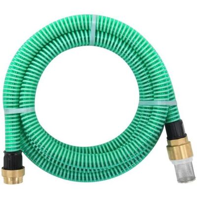 vidaXL Gartenschlauch Grün 5m PVC mit Messinganschlüssen vidaXL Gartenschlauch Grün 5m PVC mit Messinganschlüssen