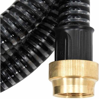 vidaXL Tuinslang met messing aansluitingen - 25m Zwarte PVC Tuinslang vidaXL Tuinslang met messing aansluitingen - 25m Zwarte PVC Tuinslang