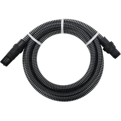 vidaXL Suction Hose with PVC Connectors - 4m, Black, 26mm vidaXL Suction Hose with PVC Connectors - 4m, Black, 26mm