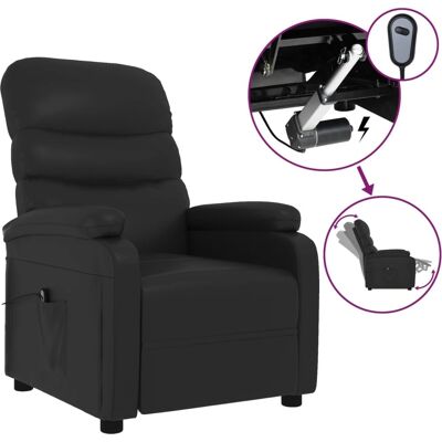 vidaXL Fauteuil Électrique Réglable Cuir Synthétique Noir - Fauteuil vidaXL Fauteuil Électrique Réglable Cuir Synthétique Noir - Fauteuil
