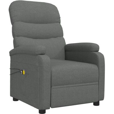 vidaXL Elektrische Massagestuhl - Verstellbar, Vibration, Dunkelgraues Stoff - Massagesessel vidaXL Elektrische Massagestuhl - Verstellbar, Vibration, Dunkelgraues Stoff - Massagesessel
