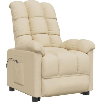 vidaXL Elektrischer Relaxsessel - Creme Stoff - Relaxsessel vidaXL Elektrischer Relaxsessel - Creme Stoff - Relaxsessel
