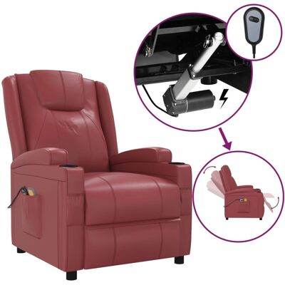 fauteuil de massage électrique rouge bordeaux - vidaXL - Publicité fauteuil de massage électrique rouge bordeaux - vidaXL - Publicité
