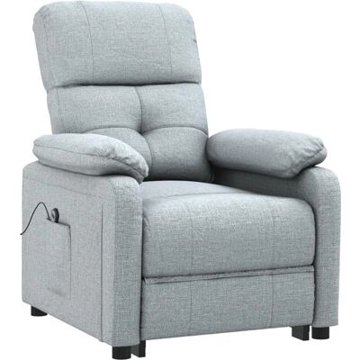 Fauteuil électrique réglable gris clair - VidaXL Fauteuil relax - Publicité Fauteuil électrique réglable gris clair - VidaXL Fauteuil relax - Publicité