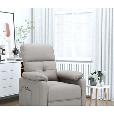 Vidaxl Elektrisk Recliner Stol - Grå Taupe - Afslappende Møbel Vidaxl Elektrisk Recliner Stol - Grå Taupe - Afslappende Møbel