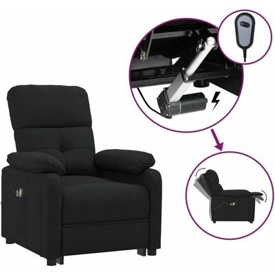 vidaXL Elektrischer Massagesessel - verstellbar, schwarz Stoff vidaXL Elektrischer Massagesessel - verstellbar, schwarz Stoff
