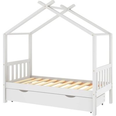 vidaXL Kinderbett Weiß Holz - Kinderbett vidaXL Kinderbett Weiß Holz - Kinderbett