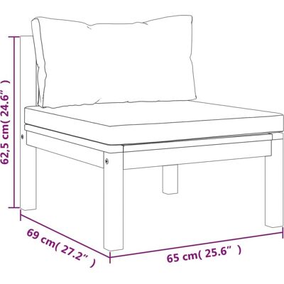 vidaXL Modulare Mittsofa - Anpassbar Ute-Sektional Sofa vidaXL Modulare Mittsofa - Anpassbar Ute-Sektional Sofa