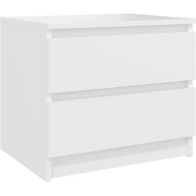 vidaXL Nachtkastje Wit - Bedside Table, 50x39x43.5 cm vidaXL Nachtkastje Wit - Bedside Table, 50x39x43.5 cm