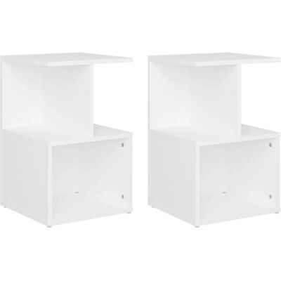 vidaXL 806347 Weiße Nachttisch-Set - Nachttisch, Beistelltische vidaXL 806347 Weiße Nachttisch-Set - Nachttisch, Beistelltische