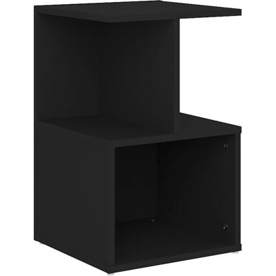 vidaXL Nachtkastje - Open Opbergruimte - Zwart - Nachtkastje vidaXL Nachtkastje - Open Opbergruimte - Zwart - Nachtkastje
