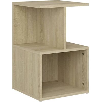 vidaXL Nachtkastje Eiken - Elegant bijzettafel met opbergruimte vidaXL Nachtkastje Eiken - Elegant bijzettafel met opbergruimte