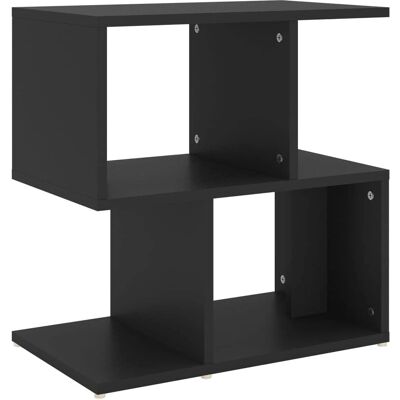 vidaXL Nachttisch Schwarz - Nachttisch mit Offenem Stauraum - Zeitloses Interieur vidaXL Nachttisch Schwarz - Nachttisch mit Offenem Stauraum - Zeitloses Interieur