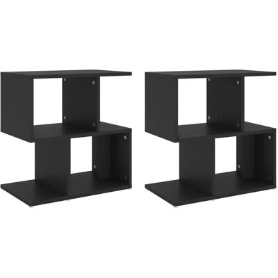 vidaXL Nachttische Schwarz - 2er-Set - Nachttisch-Set vidaXL Nachttische Schwarz - 2er-Set - Nachttisch-Set