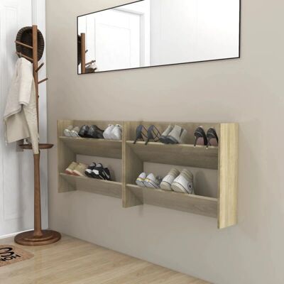 vidaXL Sonoma Eiche Wand-Schuhschrank - Wand-Schuhschrank vidaXL Sonoma Eiche Wand-Schuhschrank - Wand-Schuhschrank