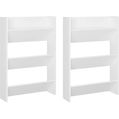 vidaXL Armoires à chaussures murales 2 pcs. Blanc 60x18x90 cm - Rangement à chaussures - Publicité vidaXL Armoires à chaussures murales 2 pcs. Blanc 60x18x90 cm - Rangement à chaussures - Publicité