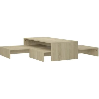 vidaXL Sonoma Eiche Stapelbare Kaffeetische - Couchtisch vidaXL Sonoma Eiche Stapelbare Kaffeetische - Couchtisch