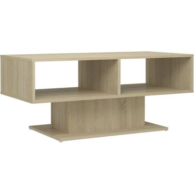 vidaXL Couchtisch Sonoma Eichenfurnier 103.5x50x44.5 cm Holzwerkstoff - Couchtisch vidaXL Couchtisch Sonoma Eichenfurnier 103.5x50x44.5 cm Holzwerkstoff - Couchtisch