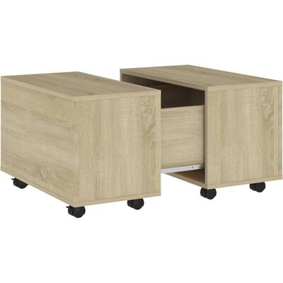 vidaXL Couchtisch Sonoma Eiche ausziehbar - Beistelltisch vidaXL Couchtisch Sonoma Eiche ausziehbar - Beistelltisch