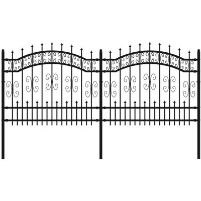 vidaXL Gartenzäun mit Speer Spitze 240x140cm vidaXL Gartenzäun mit Speer Spitze 240x140cm