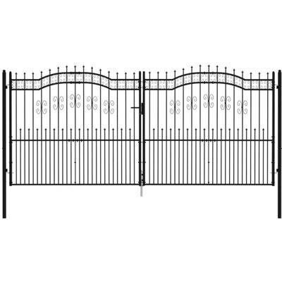 vidaXL Schwarzes Stahlzaunportal 406x223cm – Langlebig & stilvoll vidaXL Schwarzes Stahlzaunportal 406x223cm – Langlebig & stilvoll