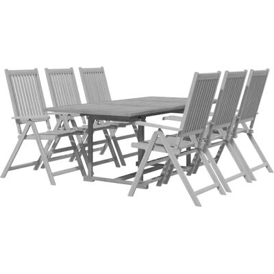 Maisonchic Akazien Garten Esstisch-Set - 7 Teile Outdoor Tisch & Stühle Maisonchic Akazien Garten Esstisch-Set - 7 Teile Outdoor Tisch & Stühle