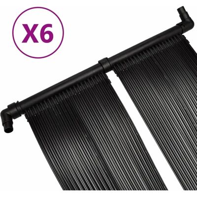 vidaXL Zonnepanelen zwembadverwarming 6 stuks 80x620 cm - Zwembadverwarmingspanelen vidaXL Zonnepanelen zwembadverwarming 6 stuks 80x620 cm - Zwembadverwarmingspanelen