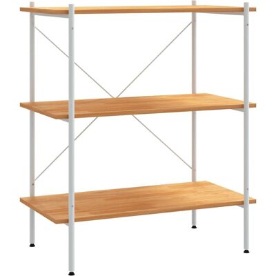 vidaXL 336342 Weiße und Eichen Bücherregal - Wohnzimmer vidaXL 336342 Weiße und Eichen Bücherregal - Wohnzimmer