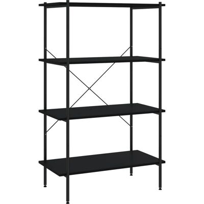 vidaXL 336343 Schwarzes 4-stufiges Regal - Bücherregal vidaXL 336343 Schwarzes 4-stufiges Regal - Bücherregal