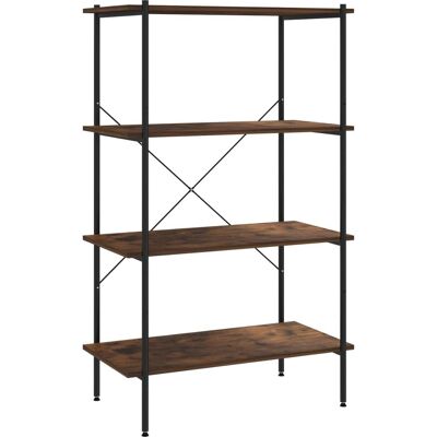 vidaXL 336345 Dunkle Holz & Schwarz Bücherregal - Wohnzimmer vidaXL 336345 Dunkle Holz & Schwarz Bücherregal - Wohnzimmer