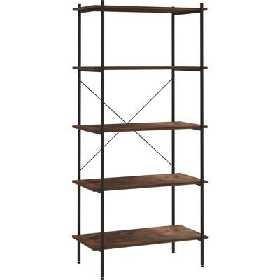 vidaXL 336349 Zwart & Donker Houten Boekenkast - Boekenkast vidaXL 336349 Zwart & Donker Houten Boekenkast - Boekenkast