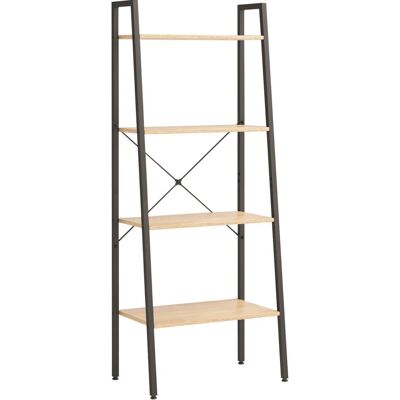 vidaXL 336364 Hellbraun und Schwarz 4-stufiges Bücherregal - Wohnzimmermöbel vidaXL 336364 Hellbraun und Schwarz 4-stufiges Bücherregal - Wohnzimmermöbel