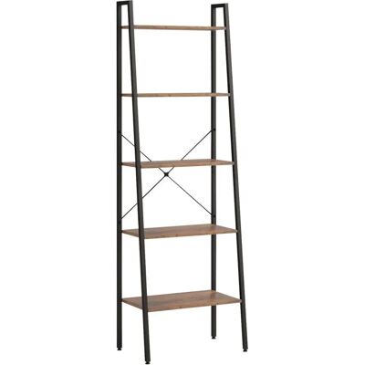 vidaXL 336368 Dunkelbraun Schwarz 5-stufiges Regal - Wohnzimmer vidaXL 336368 Dunkelbraun Schwarz 5-stufiges Regal - Wohnzimmer