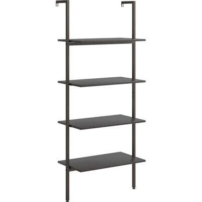 vidaXL Nova - 4-stufige geneigte Regal Schwarz - Bücherregal vidaXL Nova - 4-stufige geneigte Regal Schwarz - Bücherregal