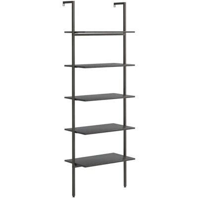 vidaXL 336387 Estantería inclinada negra de 5 niveles - Estantería vidaXL 336387 Estantería inclinada negra de 5 niveles - Estantería