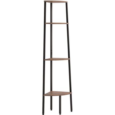 vidaXL Eckregal 4-stöckig Dunkelbraun - Bücherregal vidaXL Eckregal 4-stöckig Dunkelbraun - Bücherregal