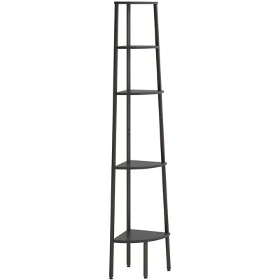 vidaXL Hoekplank Boekenkast - Zwart 45,5x31,5x180 cm - Boekenkast vidaXL Hoekplank Boekenkast - Zwart 45,5x31,5x180 cm - Boekenkast