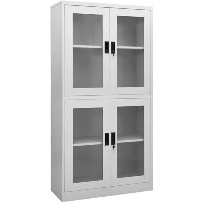 vidaXL - Nova - Stål - Herdet glas - Kontorskab vidaXL - Nova - Stål - Herdet glas - Kontorskab