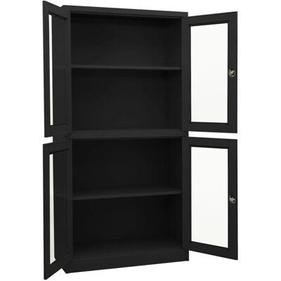vidaXL - Nova - Antracit - 90x40x180cm - Kontor skab vidaXL - Nova - Antracit - 90x40x180cm - Kontor skab