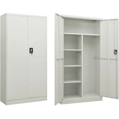 armario de almacenamiento Nova de vidaXL - Diseño industrial - Gris claro armario de almacenamiento Nova de vidaXL - Diseño industrial - Gris claro