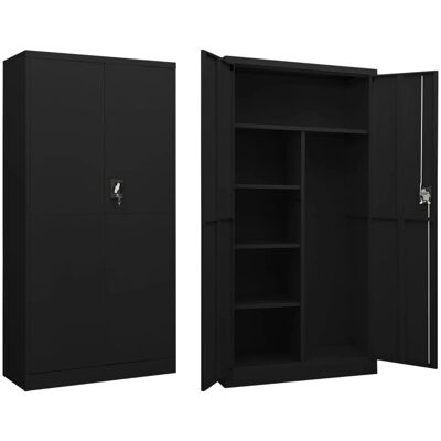 vidaXL Armoire à Casier Noire en Acier Rangement Bureau - Armoire à Casier - Publicité vidaXL Armoire à Casier Noire en Acier Rangement Bureau - Armoire à Casier - Publicité