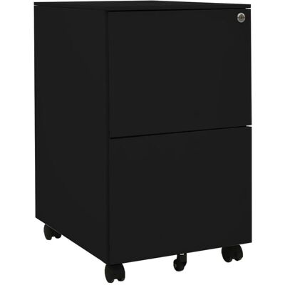 vidaXL Armoire Mobile - Cabinet de Bureau en Acier Noir - Publicité vidaXL Armoire Mobile - Cabinet de Bureau en Acier Noir - Publicité