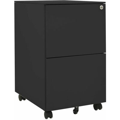 vidaXL Mobiles Aktenschrank Anthrazit Stahl Büro Ablage - Schreibtischschrank vidaXL Mobiles Aktenschrank Anthrazit Stahl Büro Ablage - Schreibtischschrank