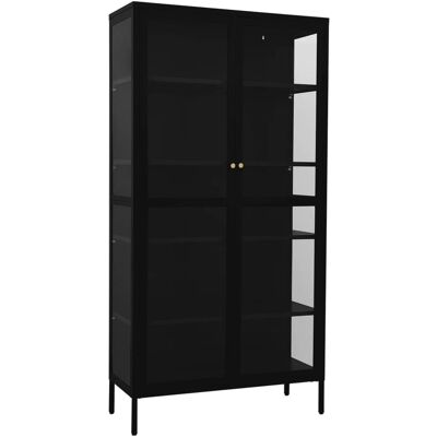 vidaXL Schwarzes Stahl Sicherheitsglas Vitrine - Vitrine vidaXL Schwarzes Stahl Sicherheitsglas Vitrine - Vitrine