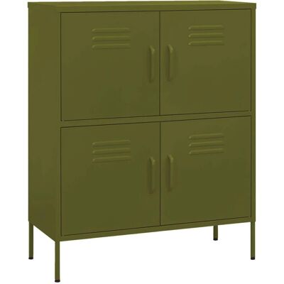 vidaXL Armoire en acier vert olive - Armoire de rangement - Publicité vidaXL Armoire en acier vert olive - Armoire de rangement - Publicité