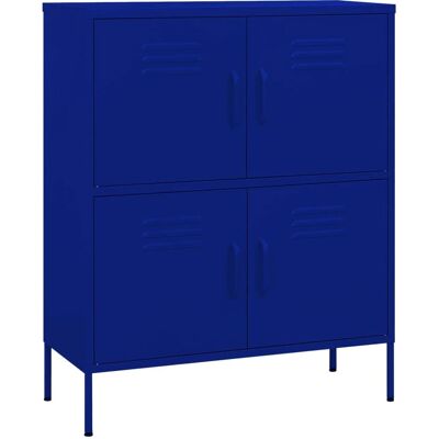 vidaXL Opbergkast Marineblauw Stalen Woonkamer Sideboard Kast - Storage Cabinet vidaXL Opbergkast Marineblauw Stalen Woonkamer Sideboard Kast - Storage Cabinet